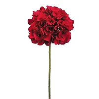 18.5" Velvet Hydrangea Stem, Red
