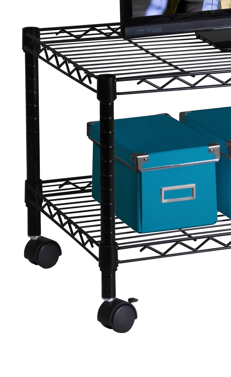 Honey Can Do Black Media Cart