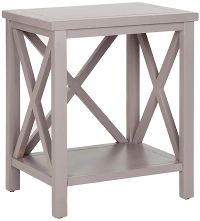 Candace End Table in Grey