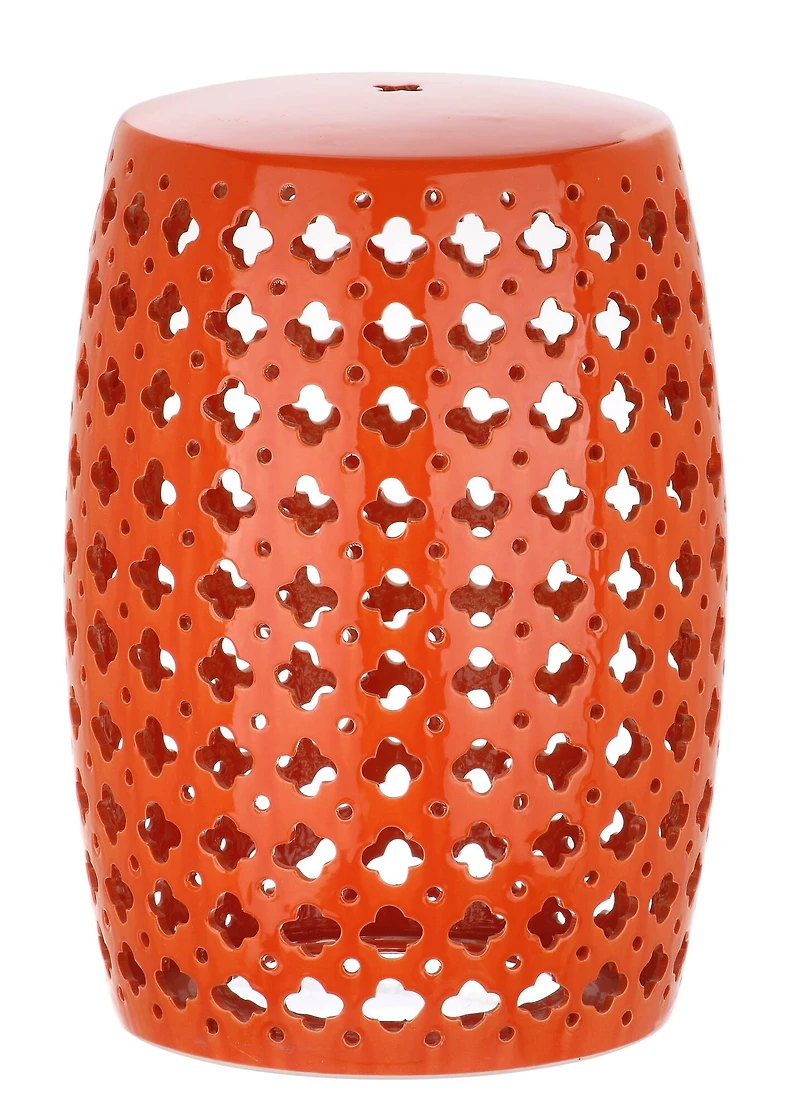 Lacey Garden Stool in Orange