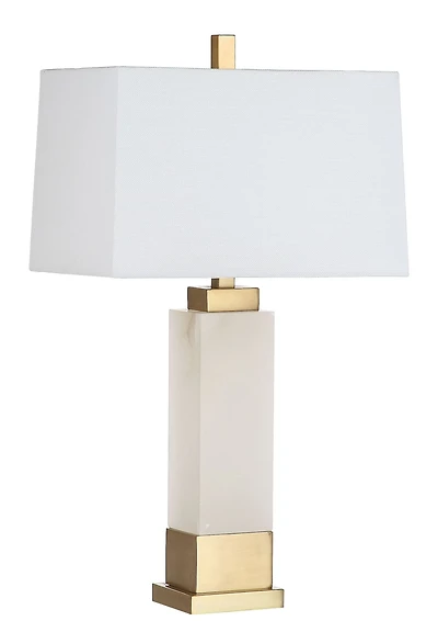Rozella Table Lamp in White & Gold