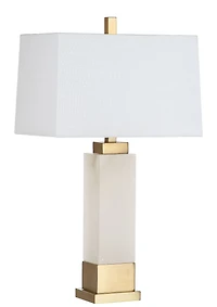 Rozella Table Lamp in White & Gold