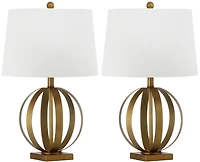Eugenia Sphere Lamp Set in Gold