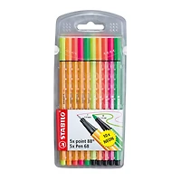 Stabilo® Point 88 & Pen 68 Neon 8 Piece Wallet Set