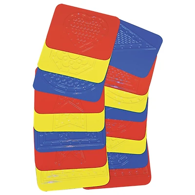 Roylco® Teach Me Shapes: Rubbing Plate Shapes, 16 Pack