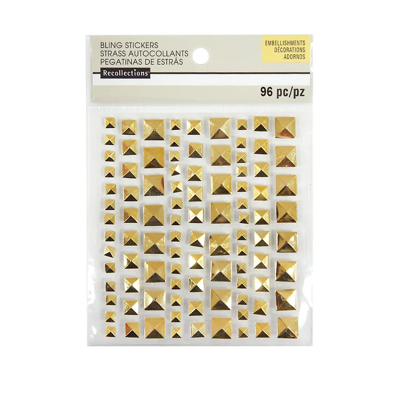 12 Pack: Gold Square Studs by Recollections™