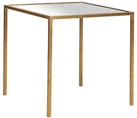 Kiley Accent Table in Gold & Mirror