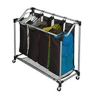 Honey Can Do Deluxe Quad Laundry Sorter with Mesh Bags