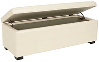 Maiden Large Tufted Storage Bench in Creme