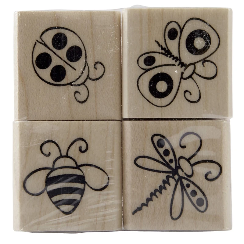 6 Pack: Bugs Wood Stamp Set by Recollections™