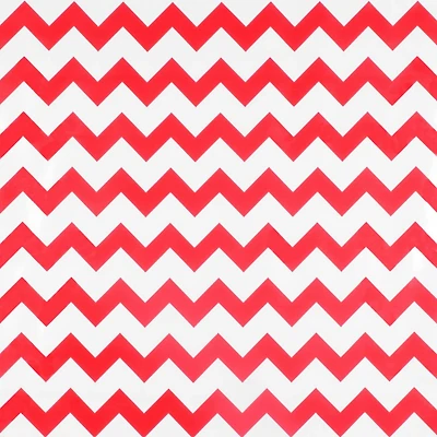 Red Chevron Oilcloth