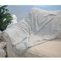 55" x 62" Light Gray Throw Blanket