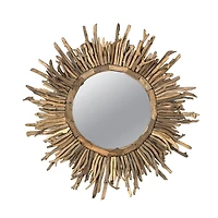 Hello Honey® Driftwood Framed Sunburst Mirror