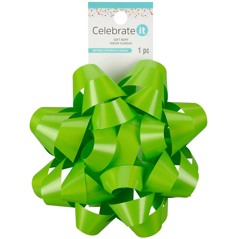 5.75" Lime Lacquer Gift Bow by Celebrate It™