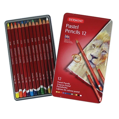 Derwent® Pastel Pencil 12 Color Tin Set