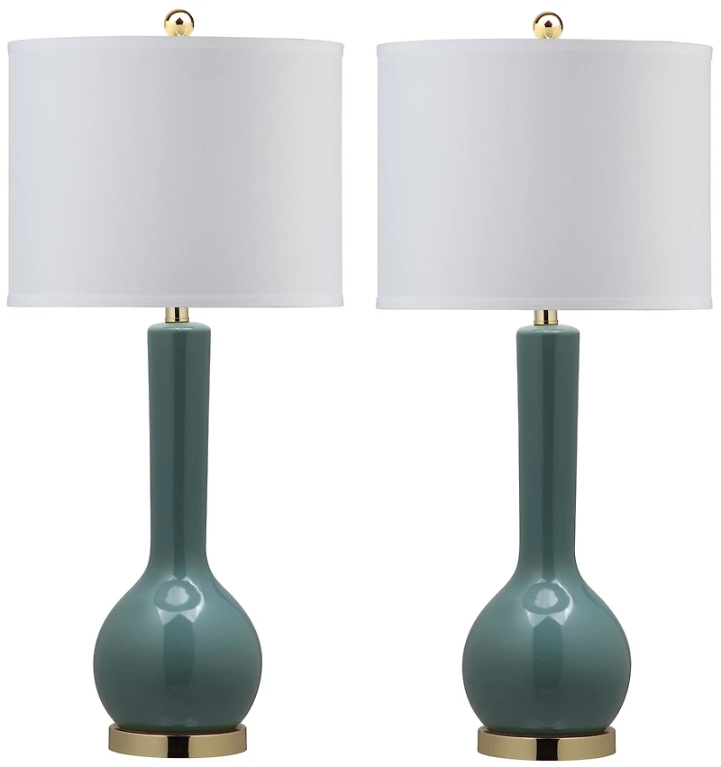 Mae Long Neck Table Lamp Set in Light