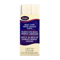 7/8" Oyster Wide Single Fold Bias Tape - 3 Yards