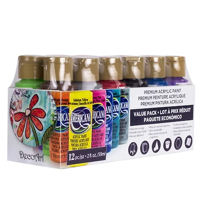 6 Packs: 12 ct. (72 total) Americana® Premium Acrylic Paint Value Pack