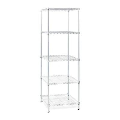 Honey Can Do 5-Tier White Storage Shelves, 250 lbs. Capacity