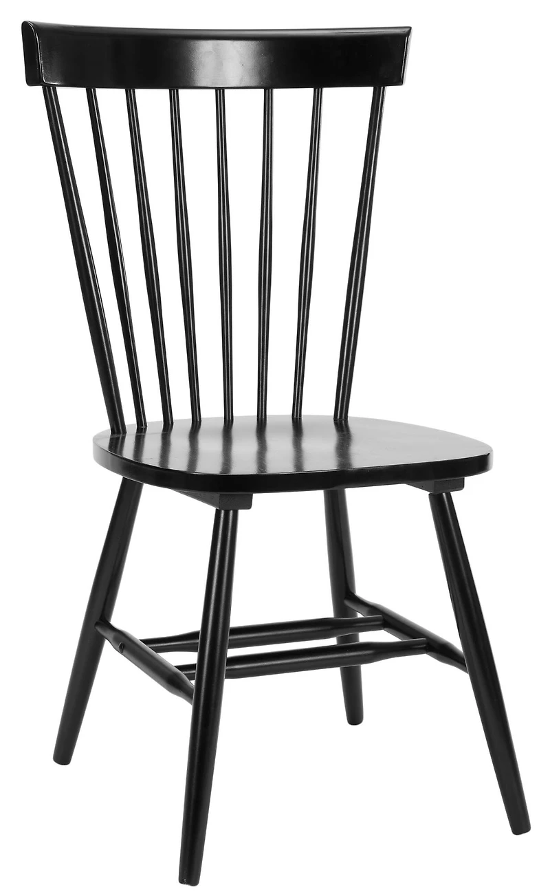Parker Spindle Side Chair Set of 2 in Black
