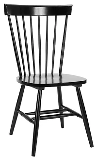 Parker Spindle Side Chair Set of 2 in Black