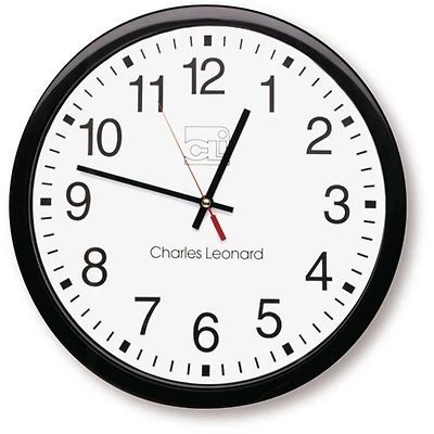 14" Thinline Quartz Wall Clock With 12" Dial