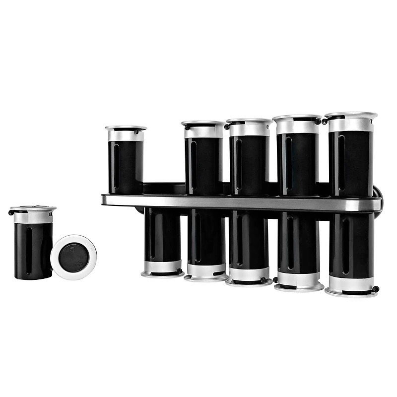 Honey Can Do Zero Gravity™ Wall-Mount Magnetic Spice Rack, Black
