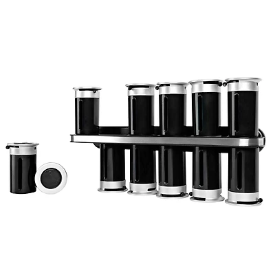 Honey Can Do Zero Gravity™ Wall-Mount Magnetic Spice Rack, Black