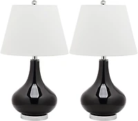 Amy Gourd Table Lamp Set in