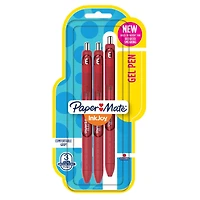 Paper Mate® InkJoy® Red Retractable 0.7mm Gel Pens, 3ct.