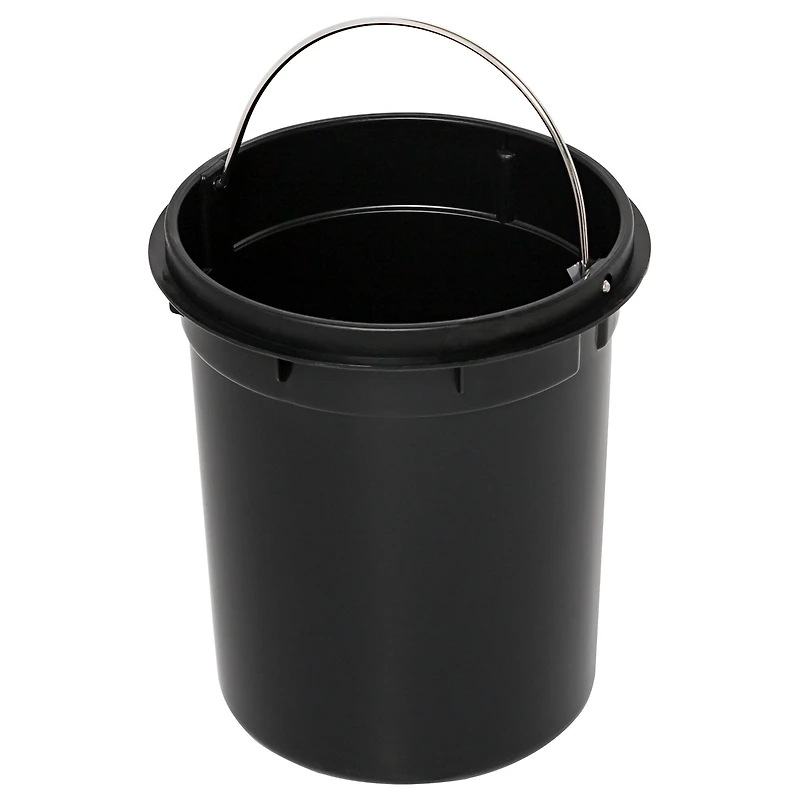 Honey Can Do White Round Soft Close Trash Can Set, 30L & 3L