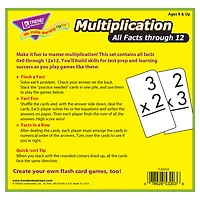 Trend Enterprises® 3” x 6” Multiplication Math 0-12 All Facts Skill Drill Flash Cards