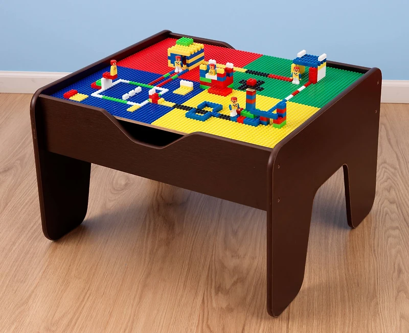 KidKraft 2 in 1 Activity Table with Board, Espresso