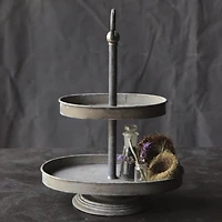 Hello Honey® Zinc 2-Tier Metal Tray