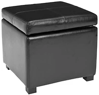 Madison Square Leather Ottoman in