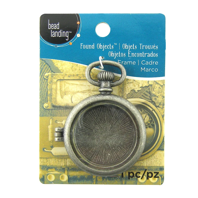 Found Objects™ Pocket Watch Frame Locket by Bead Landing™