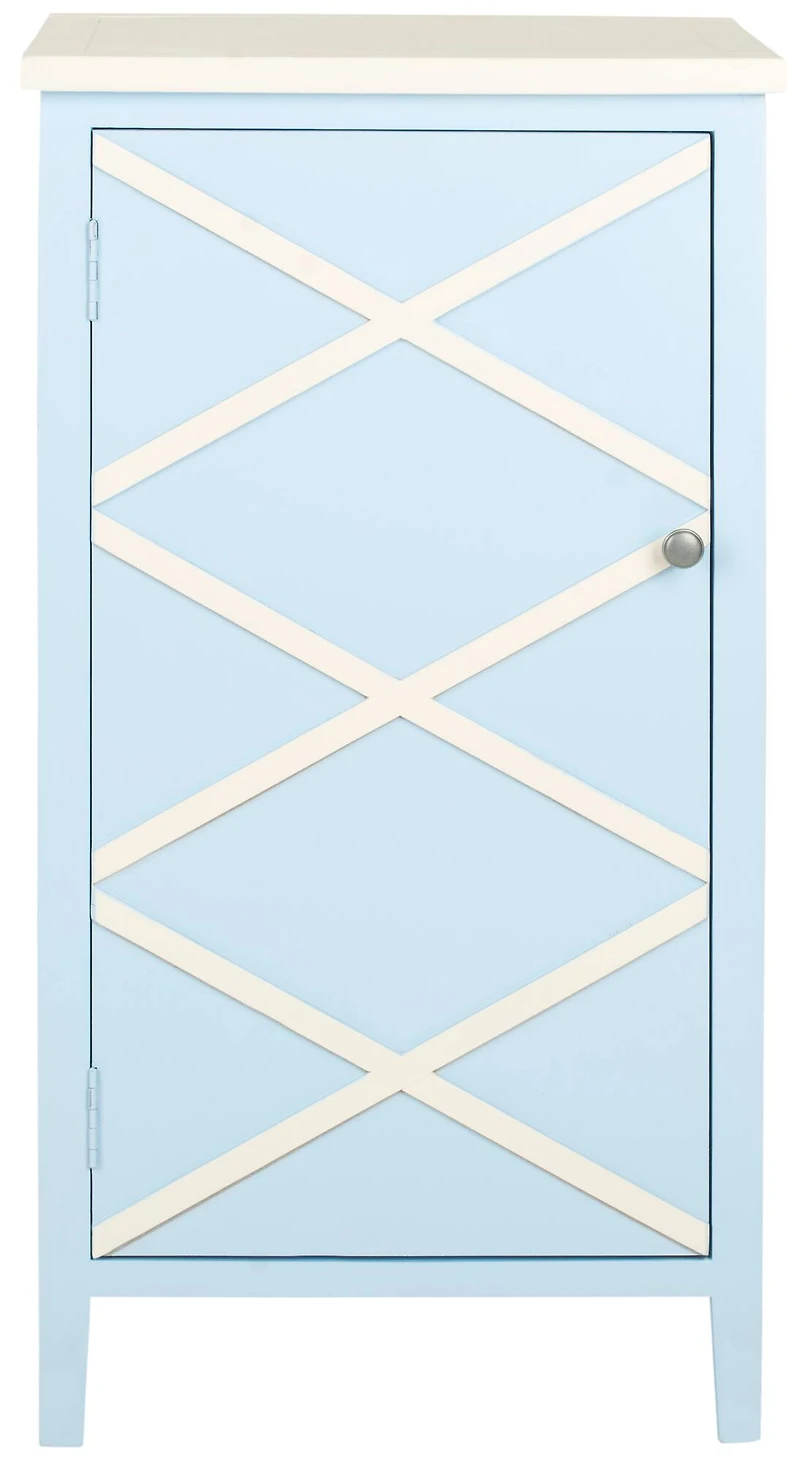 Cary Cabinet in Light Blue & White