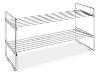 Whitmor Stackable Closet Shelves 2-Tier, Chrome