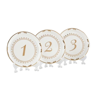 Kate Aspen® Tea Time Vintage Plate Table Numbers (1 to 6)