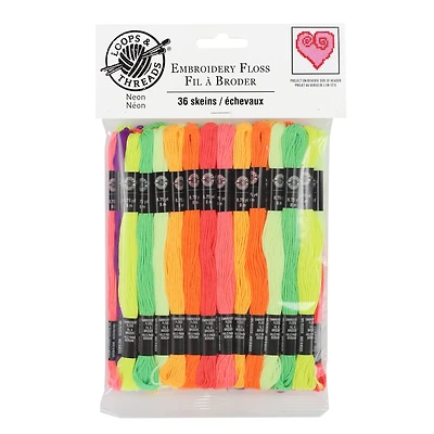 Neon Embroidery Floss By Loops & Threads®