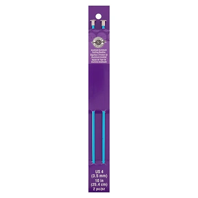 10" Anodized Aluminum Knitting Needles by Loops & Threads