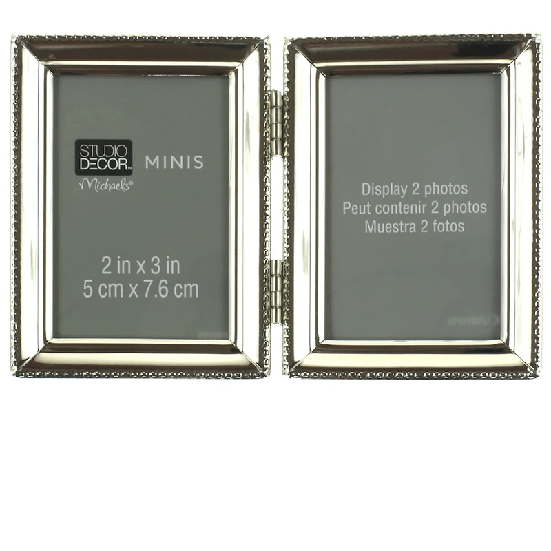 24 Pack: Metal Hinged 2-Opening Mini Frame by Studio Décor®