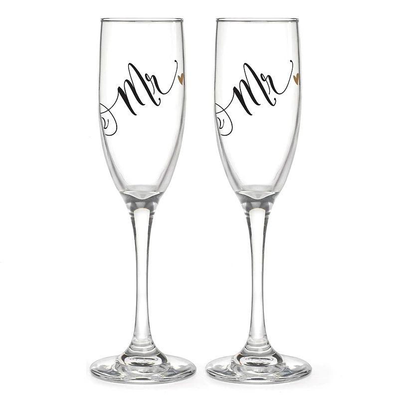 Hortense B. Hewitt Co. Mr. & Mr. Black & Gold Flutes