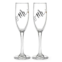 Hortense B. Hewitt Co. Mr. & Mr. Black & Gold Flutes