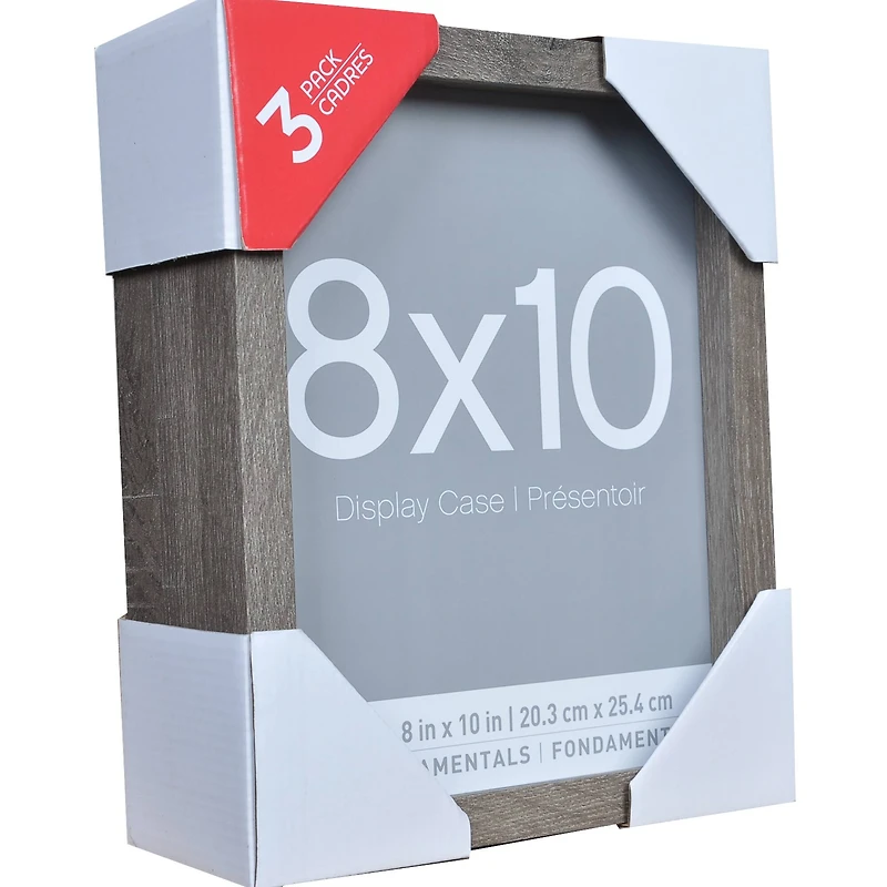 3 Pack Fundamentals 8" x 10" Gray Shadow Boxes by Studio Décor®