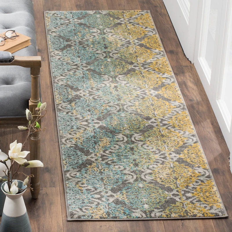 Evoke Damask 2'-2" X 9' Area Rug
