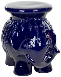 Elephant Garden Stool in Navy