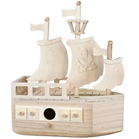 11" Pirate Ship Wooden Birdhouse by Make Market®
