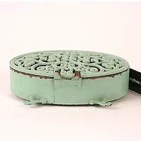 Hello Honey® Aqua Pewter Mantle Clock