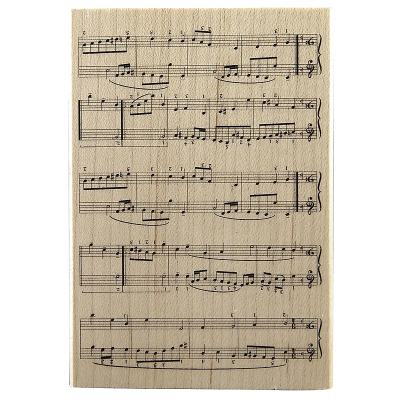 6 Pack: Sheet Music Wood Stamp by Recollections™